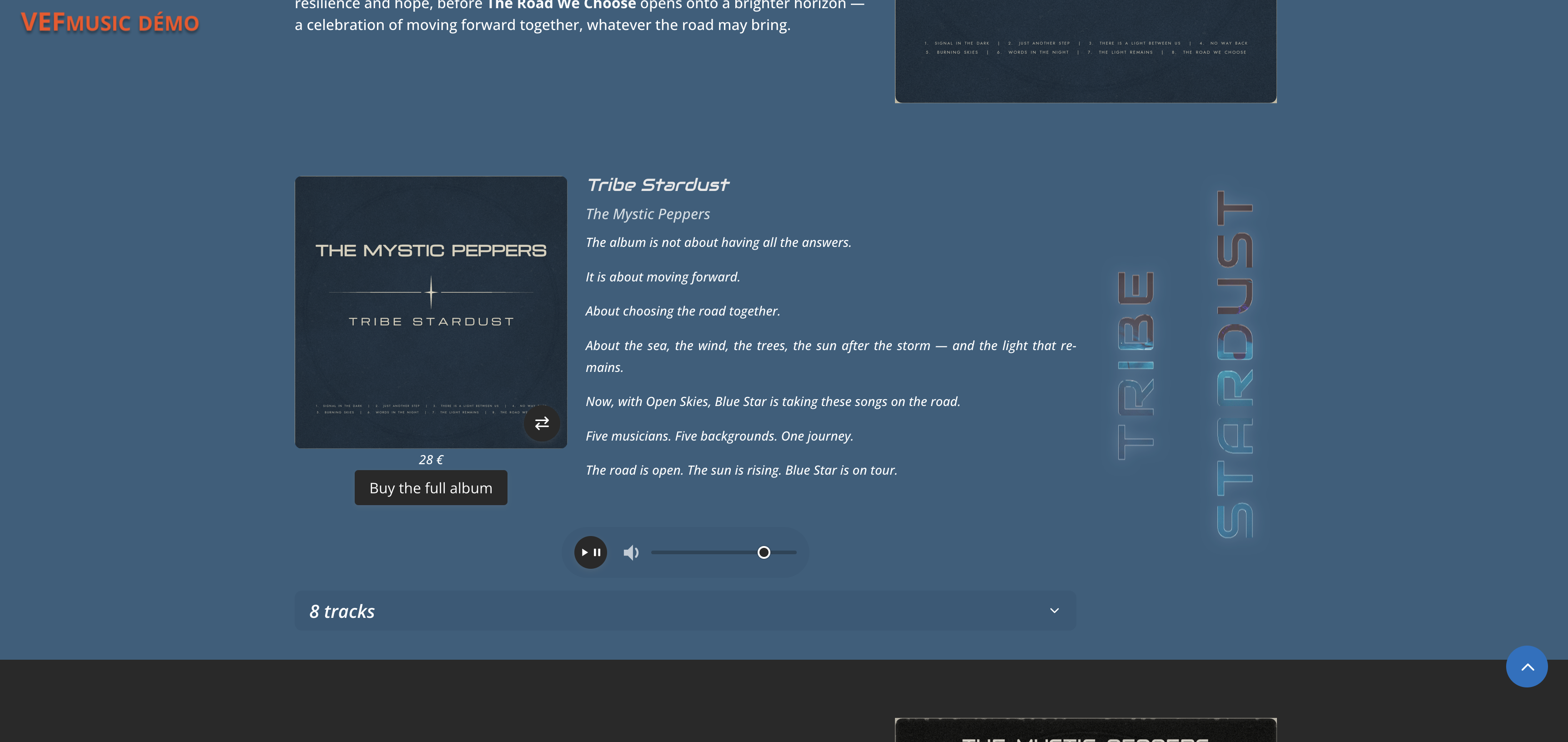 Shows block, featured mode with countdown.