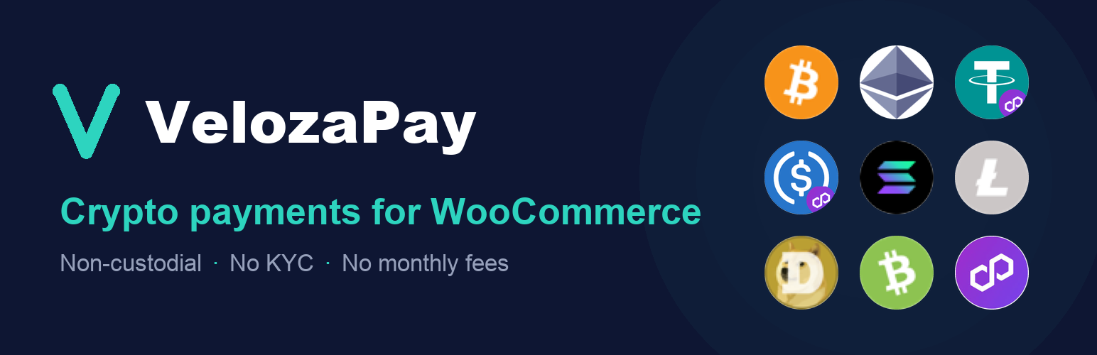 VelozaPay — Crypto Payments for WooCommerce