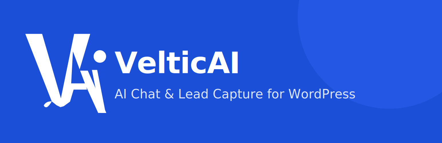 WordPress 外掛 VelticAI – AI Chat & Lead Capture 的封面圖片