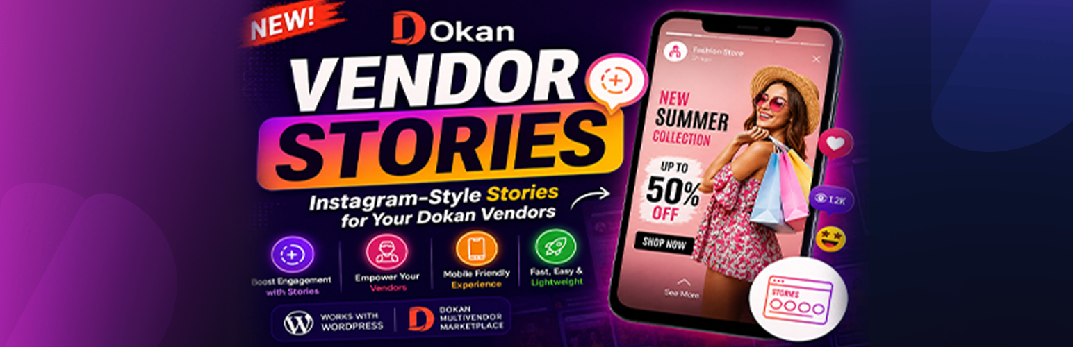 WordPress 外掛 Vendors Stories for Dokan 的封面圖片