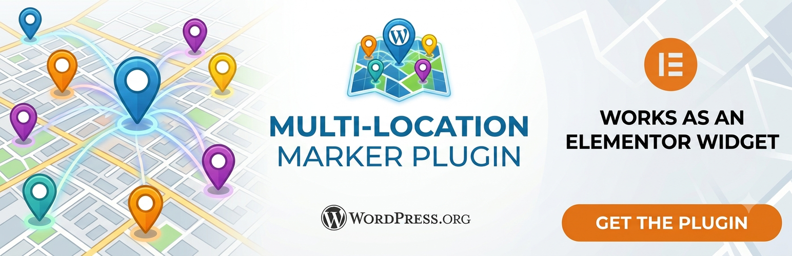 WordPress 外掛 VENTI Multi Location Marker for Elementor 的封面圖片