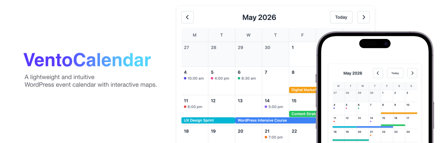 WordPress 外掛 VentoCalendar 的封面圖片