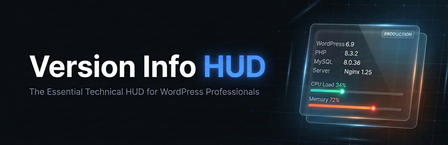 Version Info – Server Health Monitor, PHP & MySQL Version Display, Environment Indicators