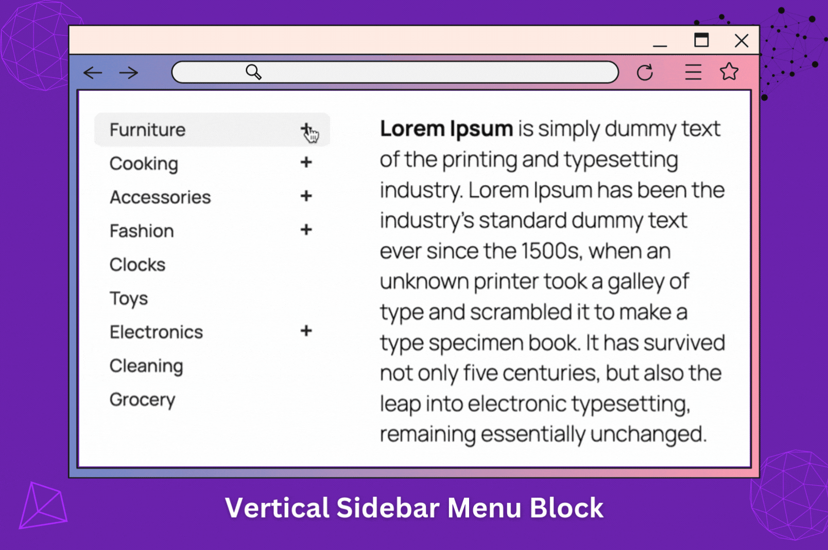 Vertical Sidebar Menu Block - Screenshot 1