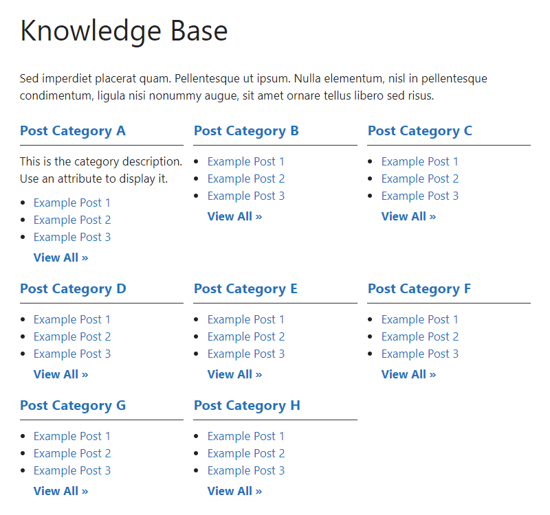 Knowledge Base (GeneratePress theme)