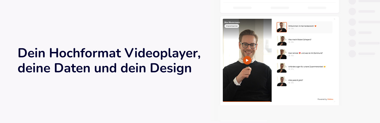 Viddeo – Hochformat Videoplayer