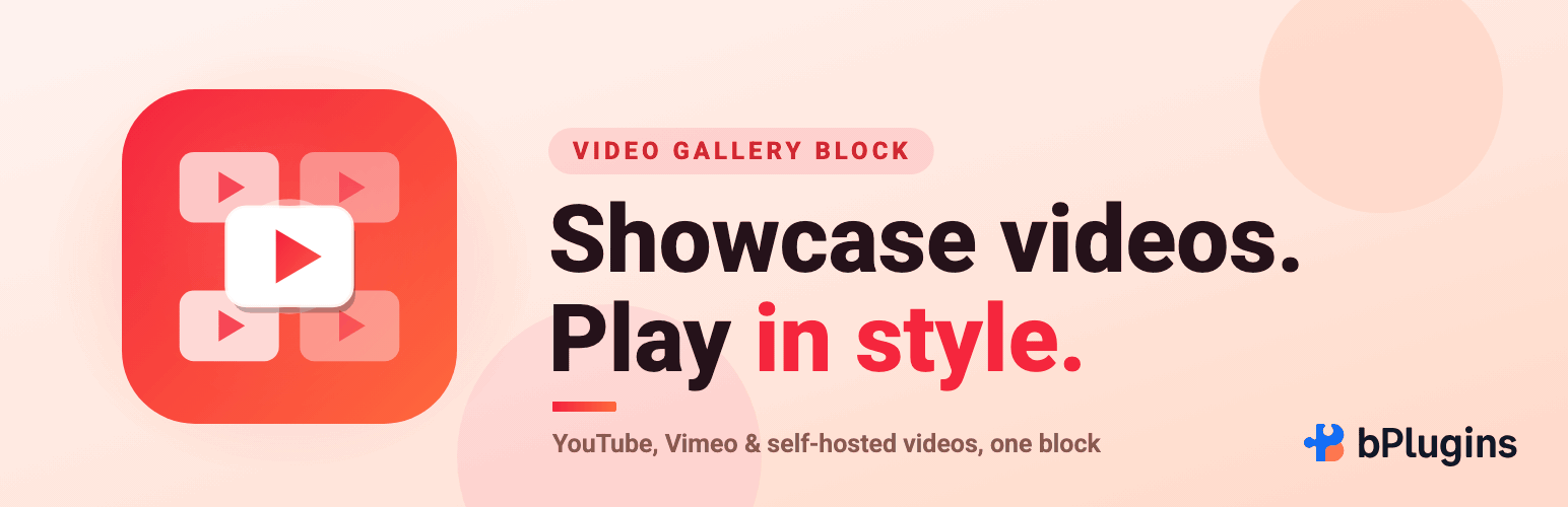 Video Gallery Block – showcase your videos in a filterable gallery banner