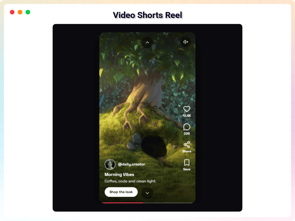 Video Shorts Reel.