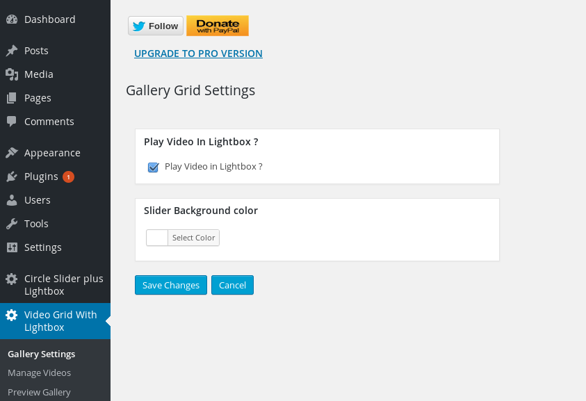 Grid Settings
