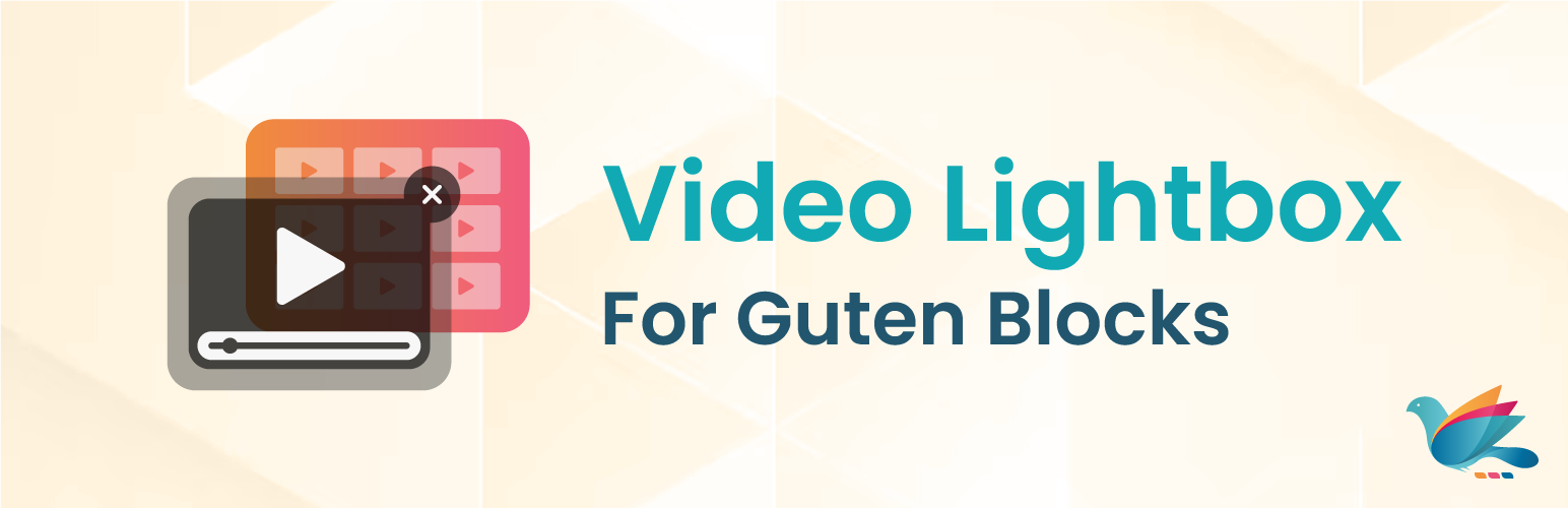 WordPress 外掛 Video Lightbox For Guten Blocks 的封面圖片。