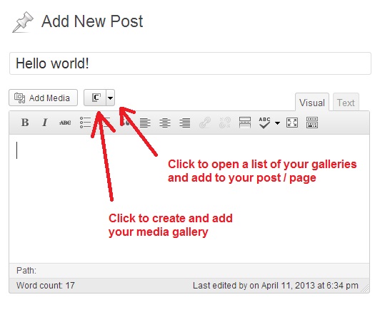 Cincopa fast access button