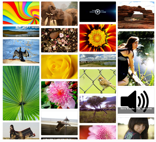 Image list pinterest - styled gallery with lightbox - support video players