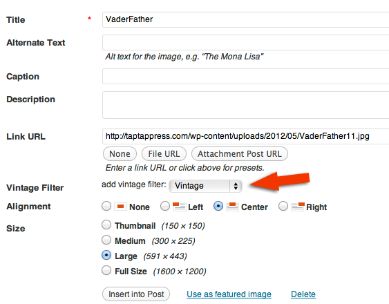 upload option