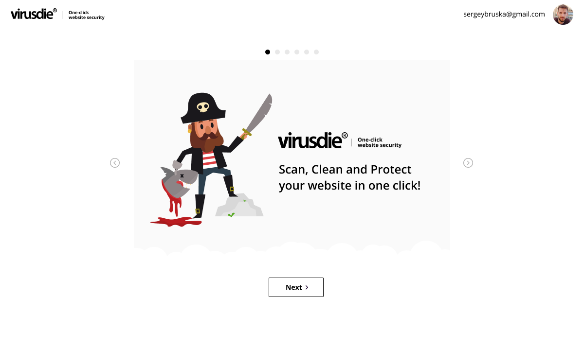 Virusdie &#8211; One-click website security