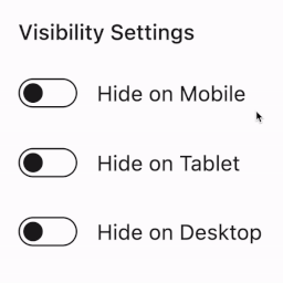 Visibility Controls for Editor Blocks