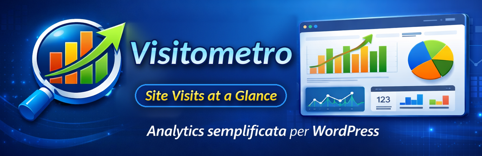 WordPress 外掛 Visitometro – Site Visits at a Glance 的封面圖片
