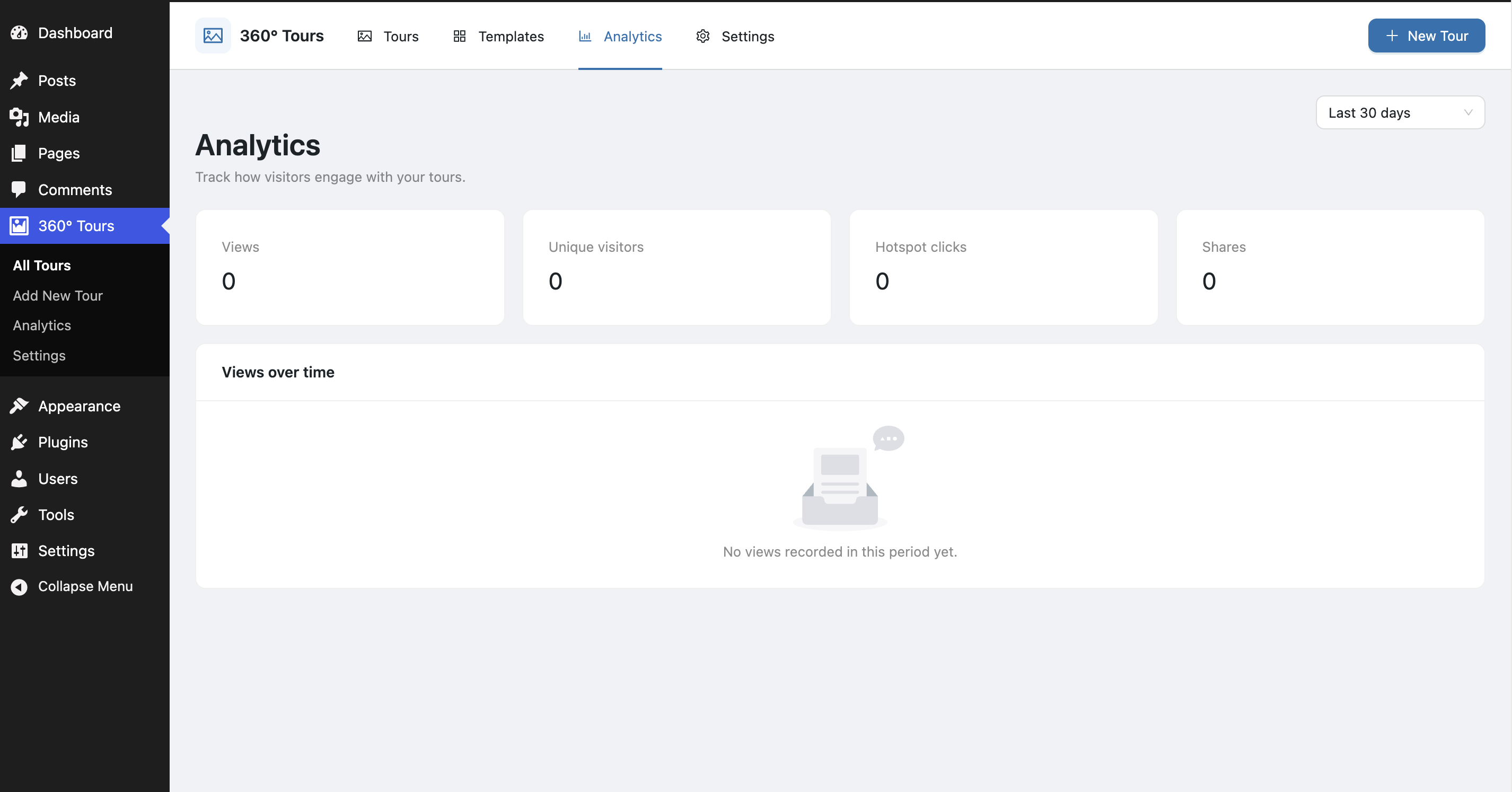 Analytics dashboard