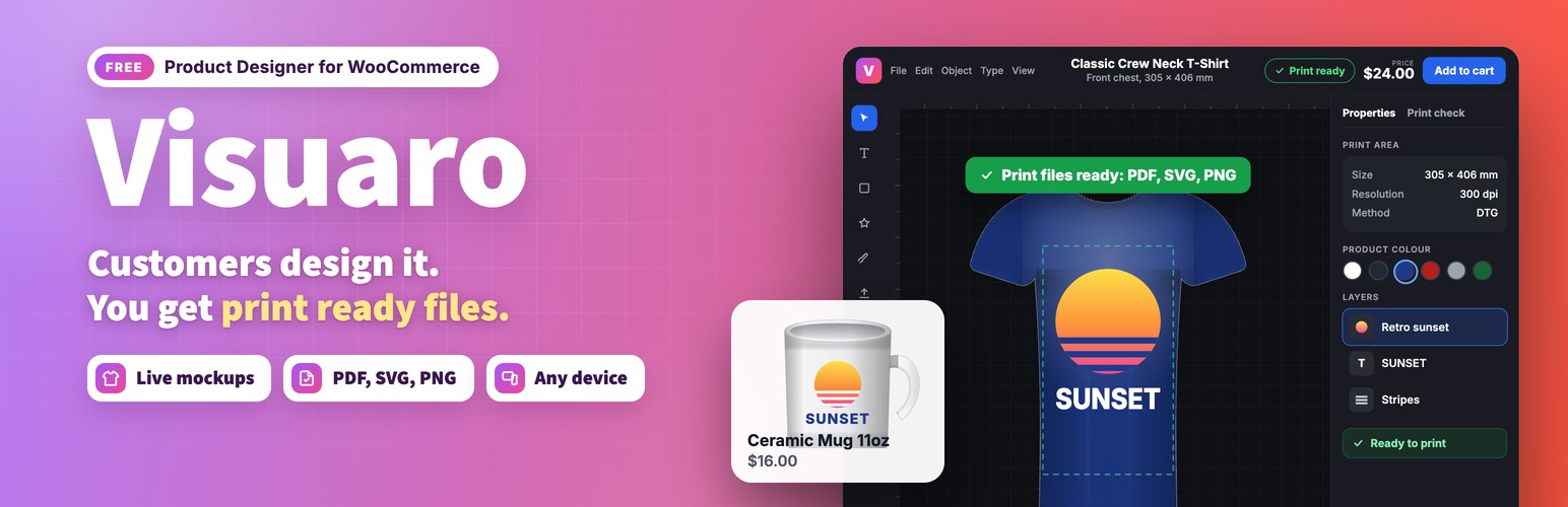 Visuaro – Product Designer for WooCommerce preview