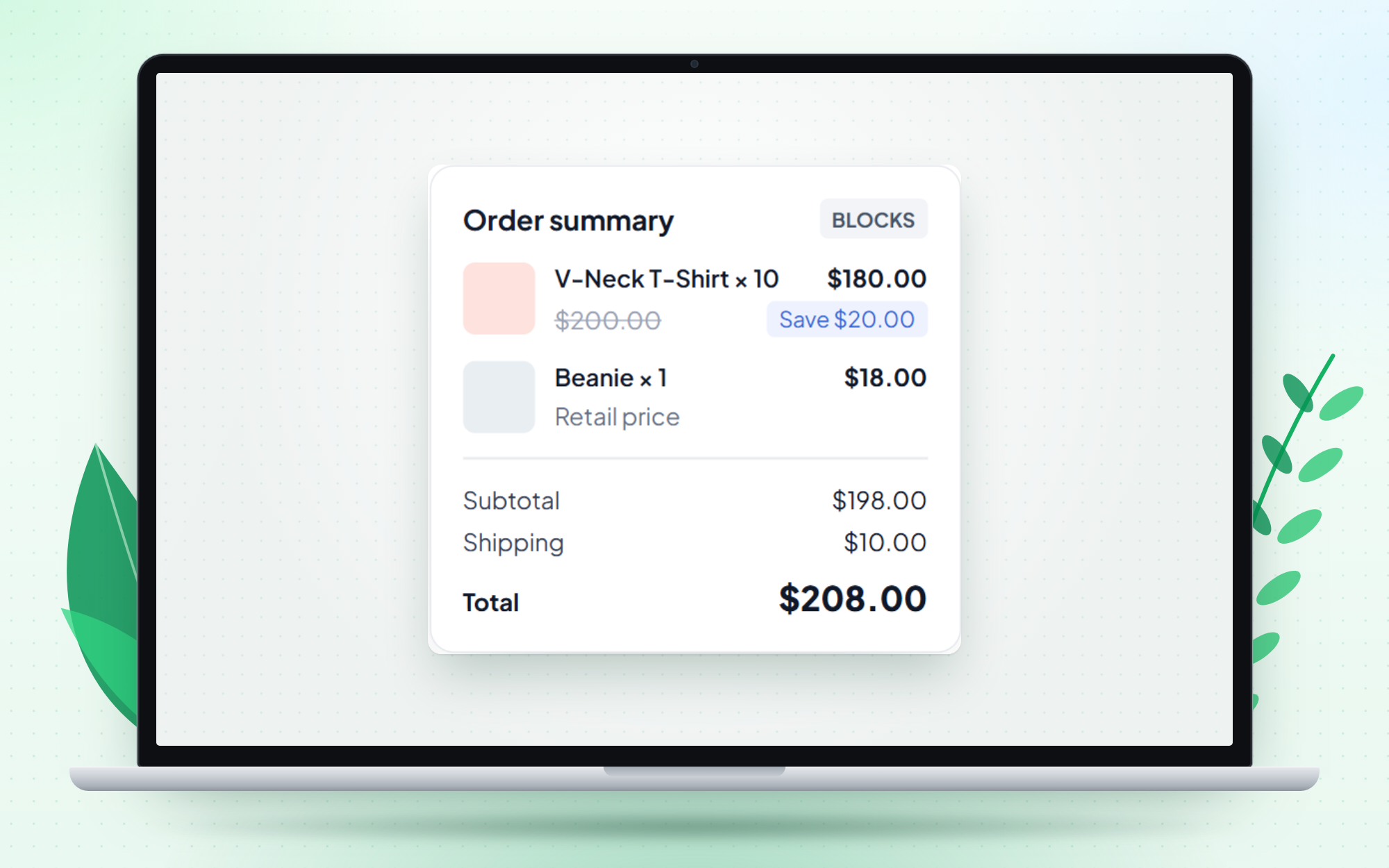 Wholesale prices and savings shown in the cart and checkout, including WooCommerce Blocks.