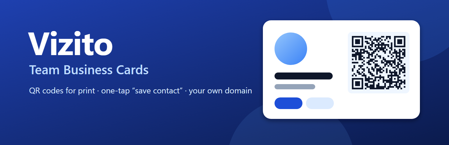 WordPress 外掛 Vizito Team Business Cards 的封面圖片
