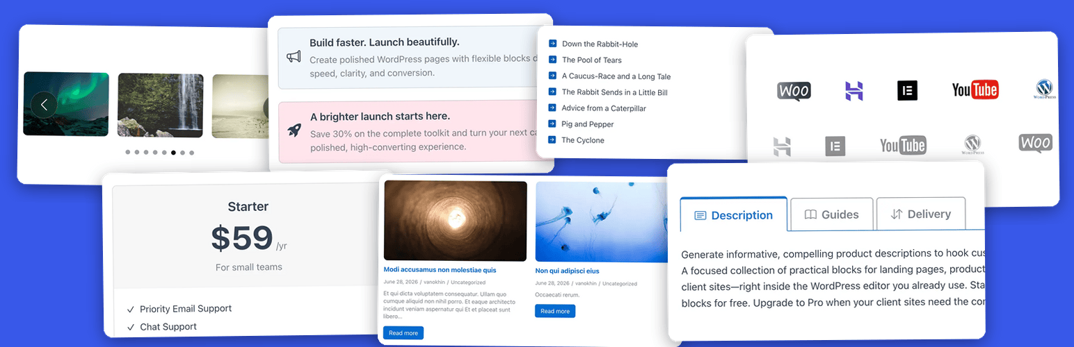 VovaBlocks – Marketing & Content Blocks for Gutenberg