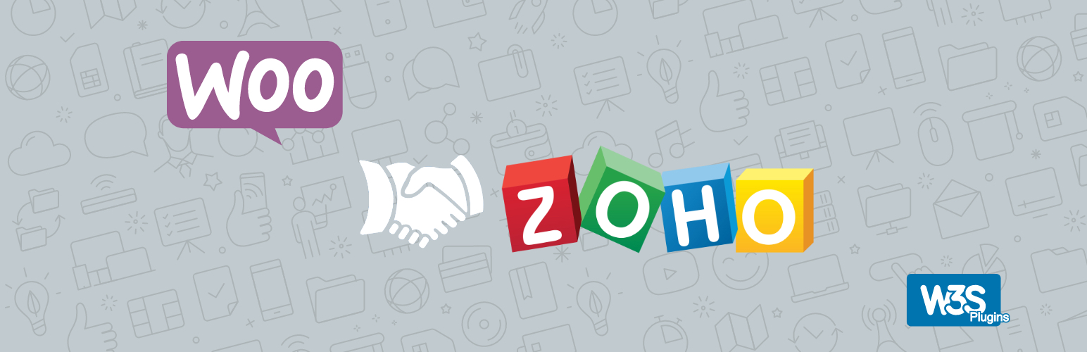 WordPress 外掛 WooCommerce to Zoho CRM 的封面圖片。
