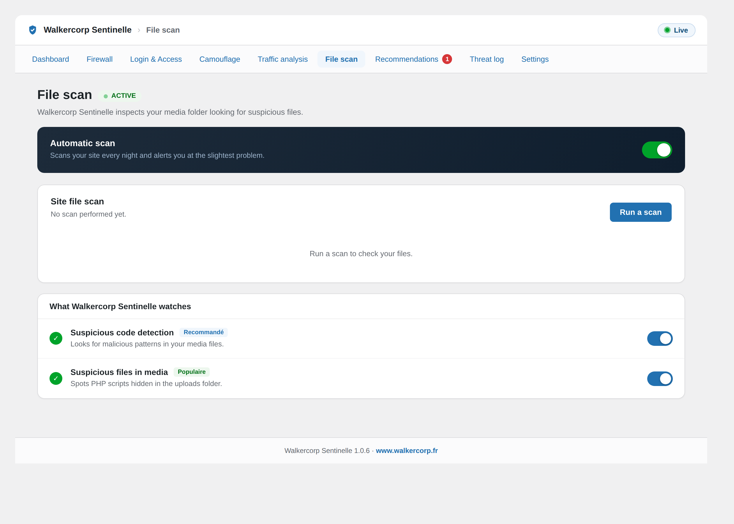 File scan: detect suspicious files hidden in your media.