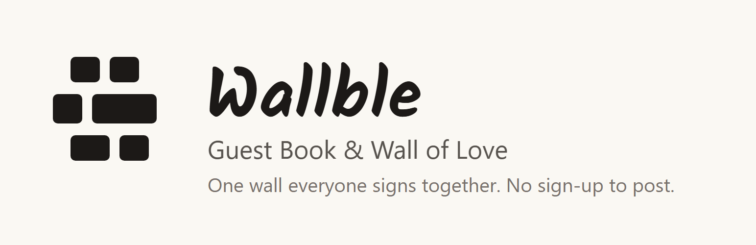 Wallble: Guest Book & Wall of Love