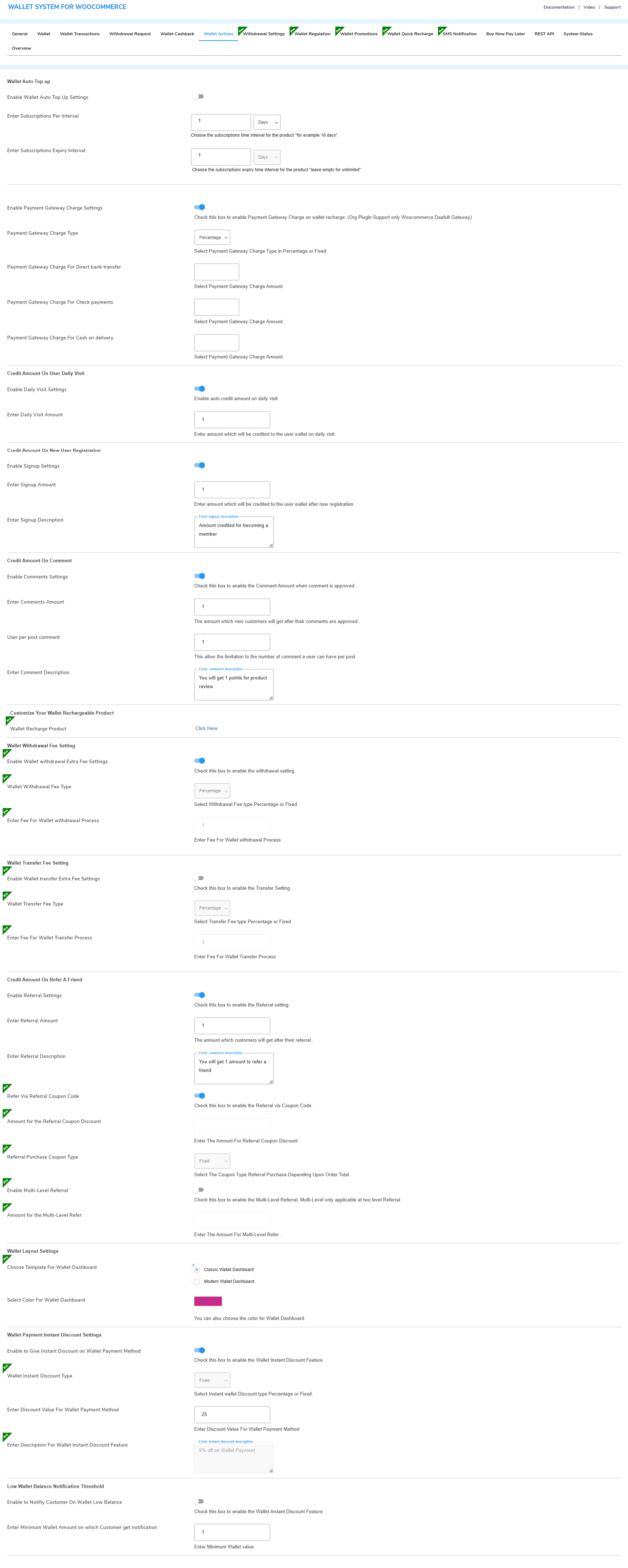 Wallet Actions