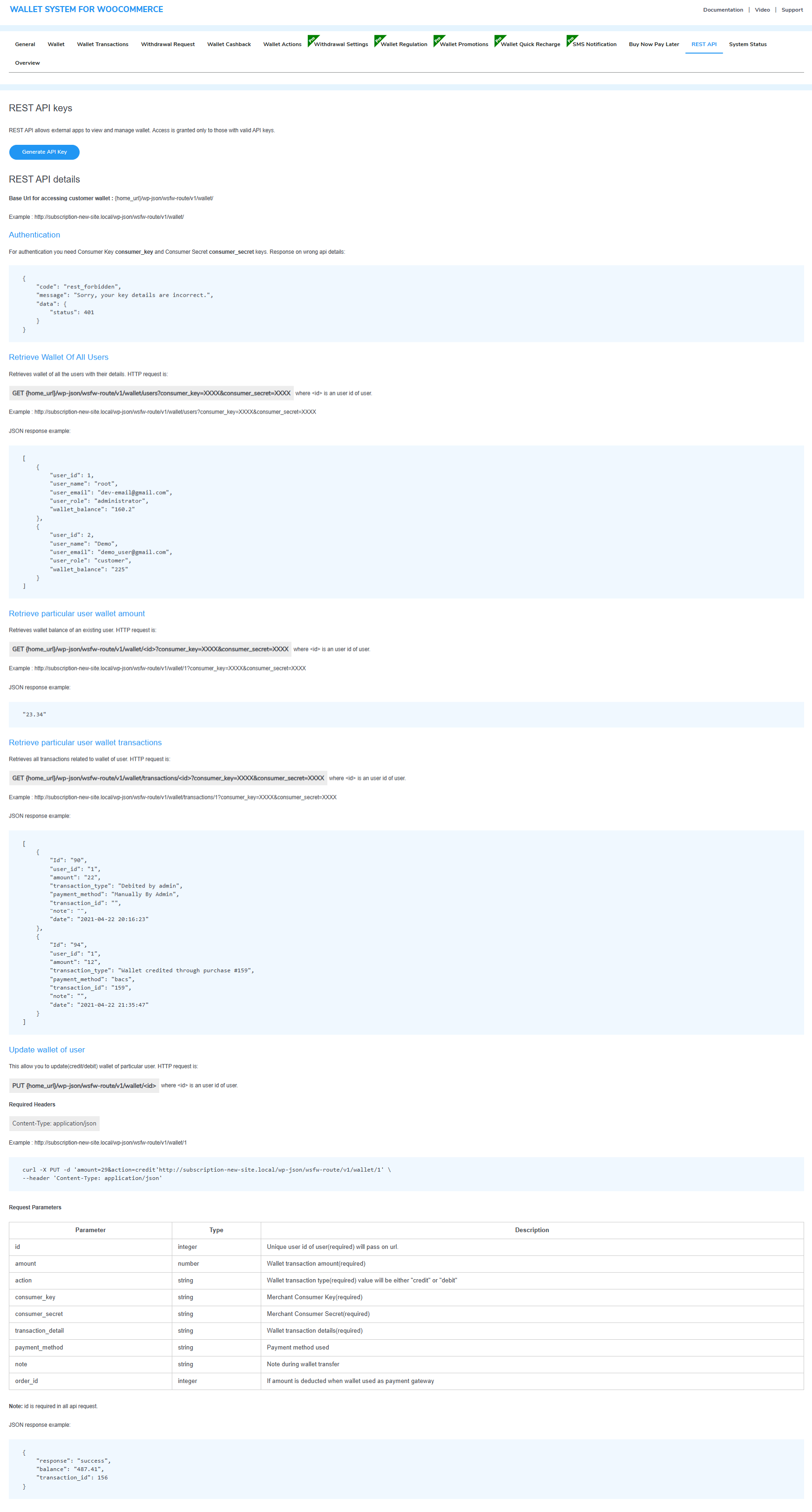 Generate Rest API Keys