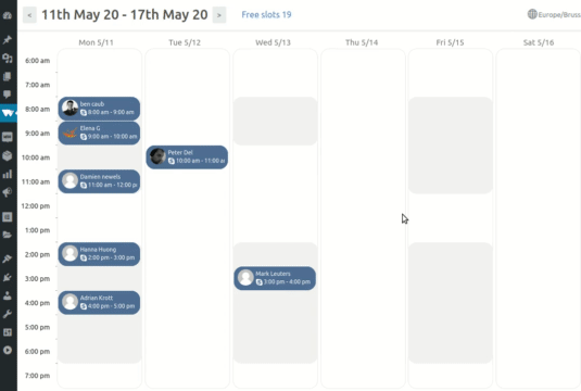 Monitoring upcoming appointments and modifying availability