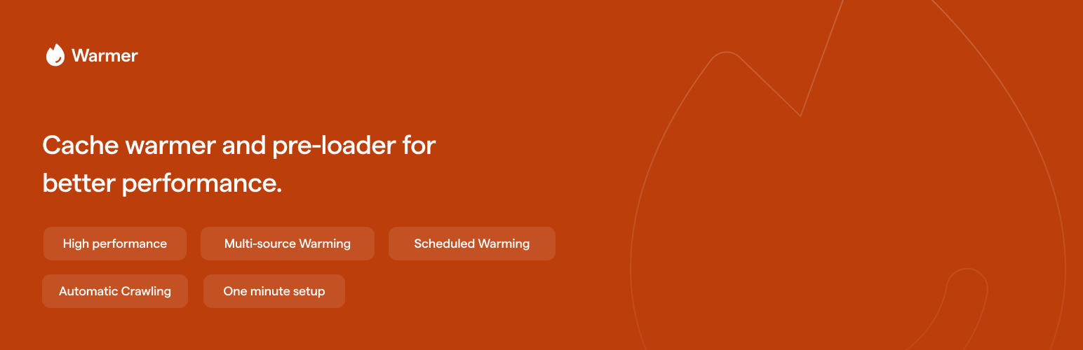WordPress 外掛 Warmer 的封面圖片。