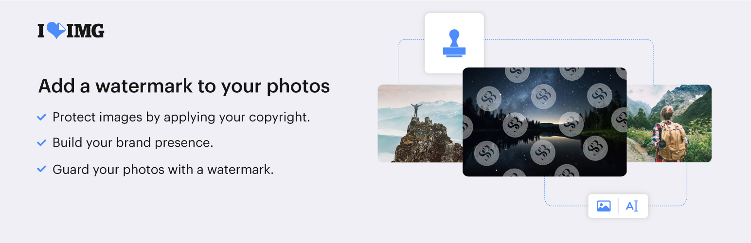WordPress 外掛 Best Watermark – Protect images on your site with iLoveIMG 的封面圖片。