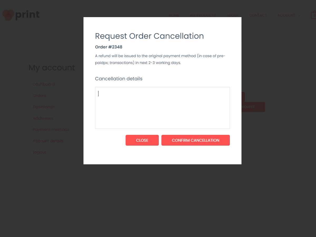 WC Cancel Order