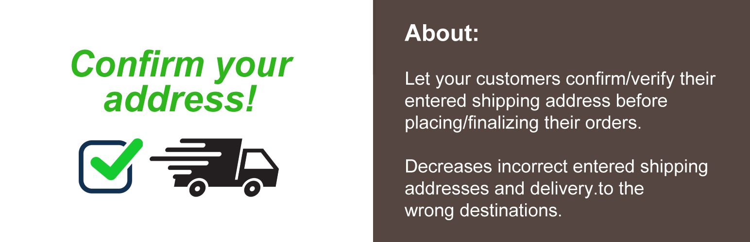 Confirm Shipping Address Before Order