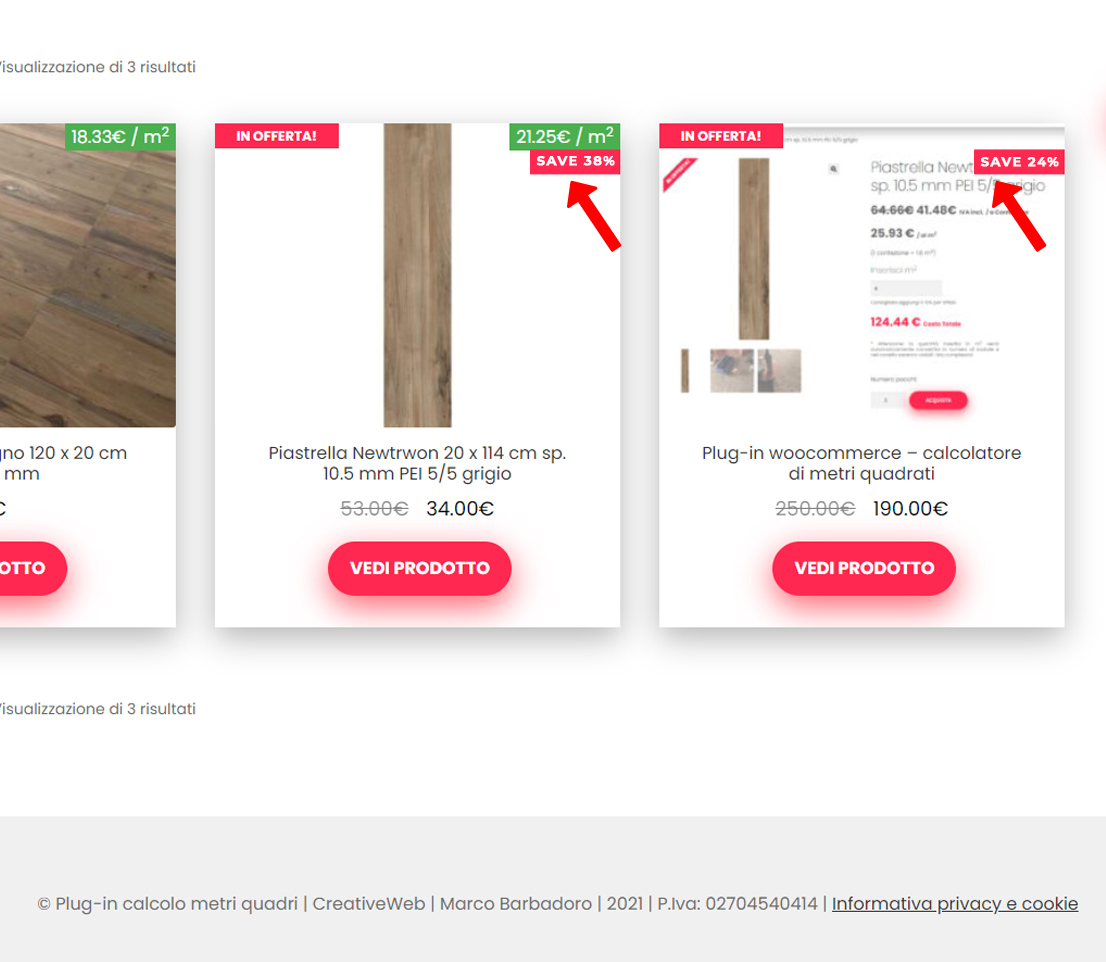 Label Percentage Discount prduct.
