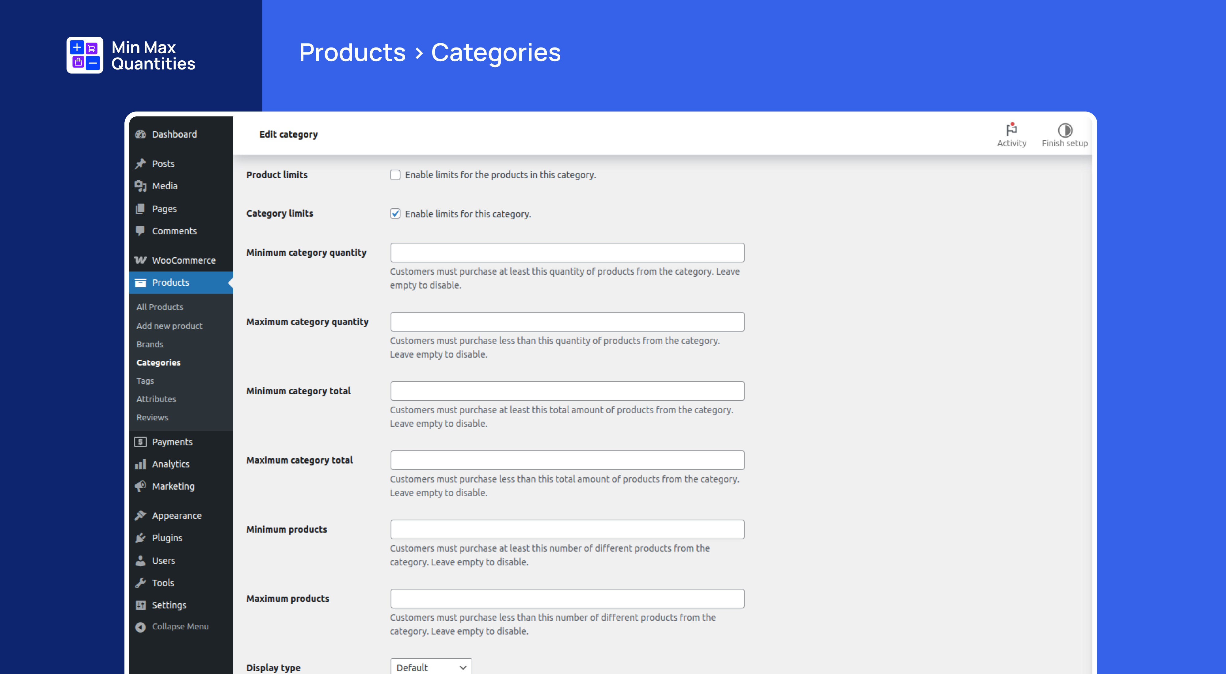 Product > Categories (Pro)
