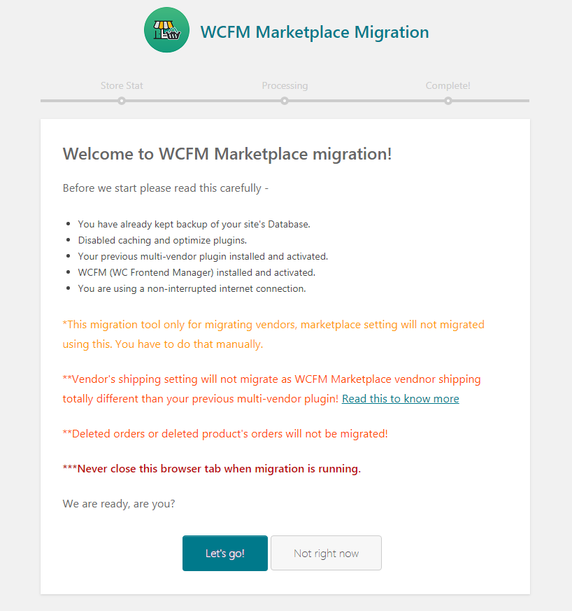 Migrate to WooCommerce Multivendor Marketplace