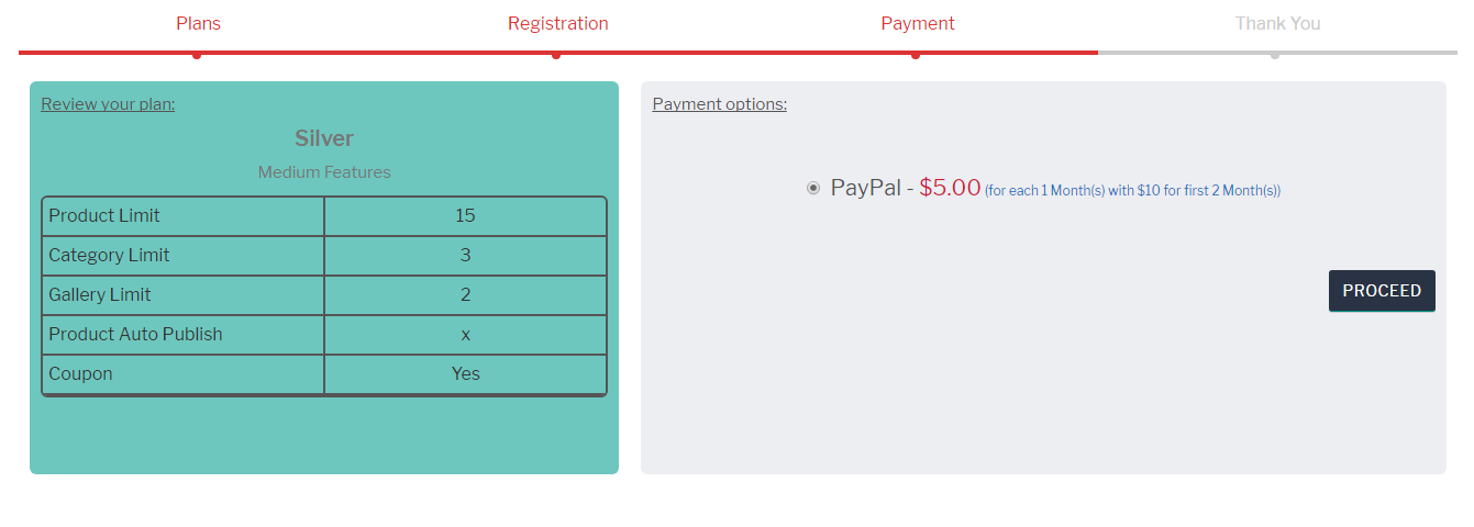 Membership Payment Page