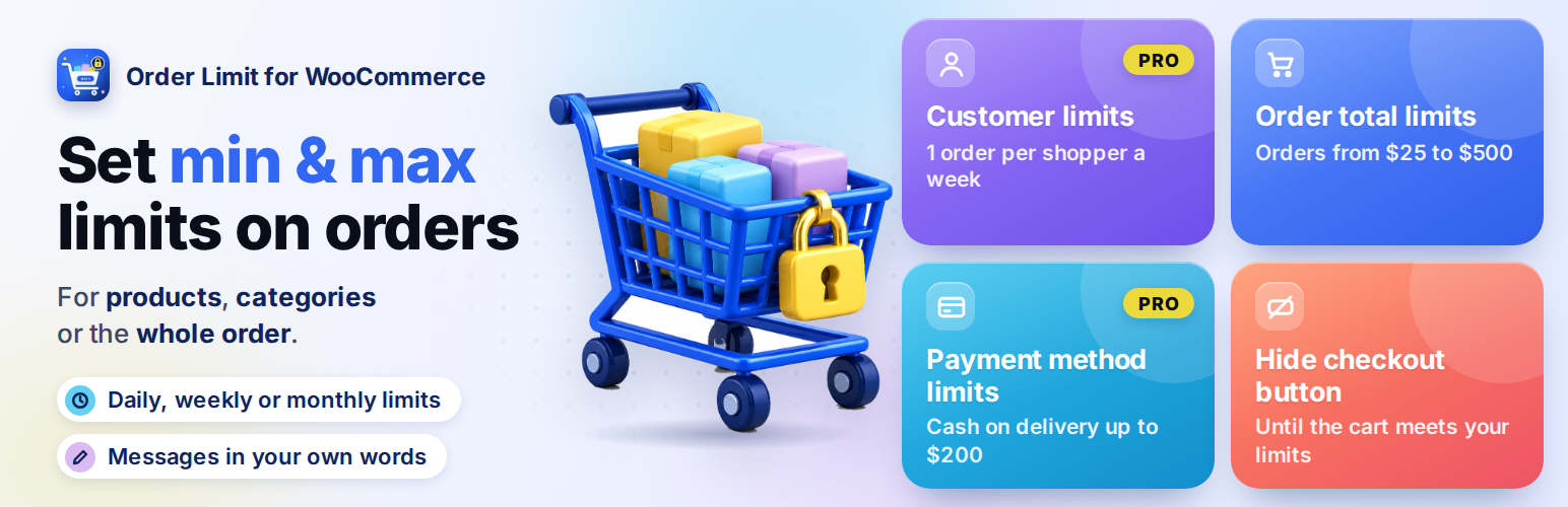 Order Limit for WooCommerce (Free Version) preview