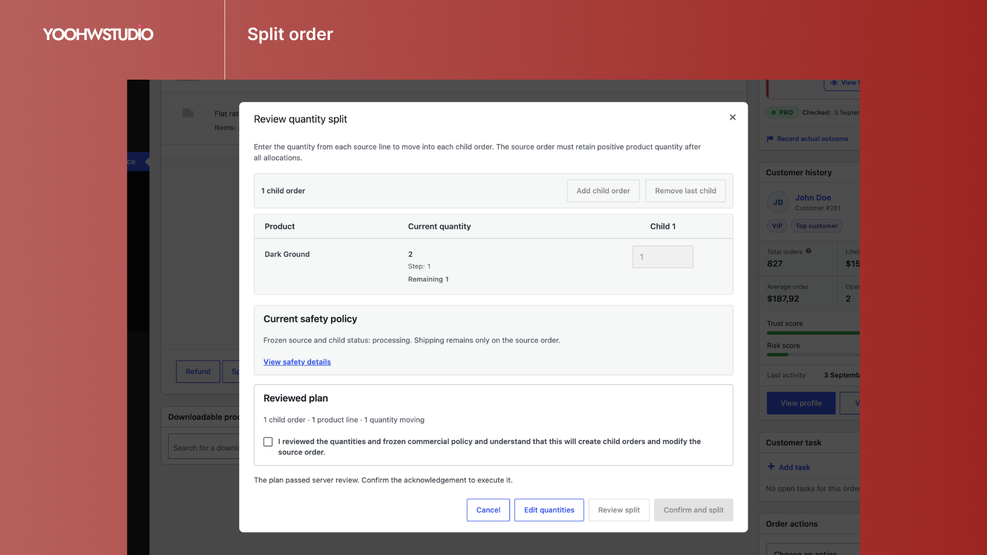 Order Splitter for WooCommerce – Split / Duplicate / Merge Orders