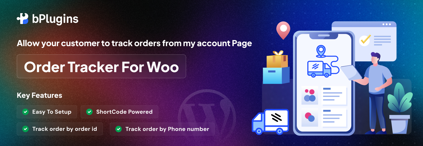 WordPress 外掛 Order Tracker for WooCommerce 的封面圖片。