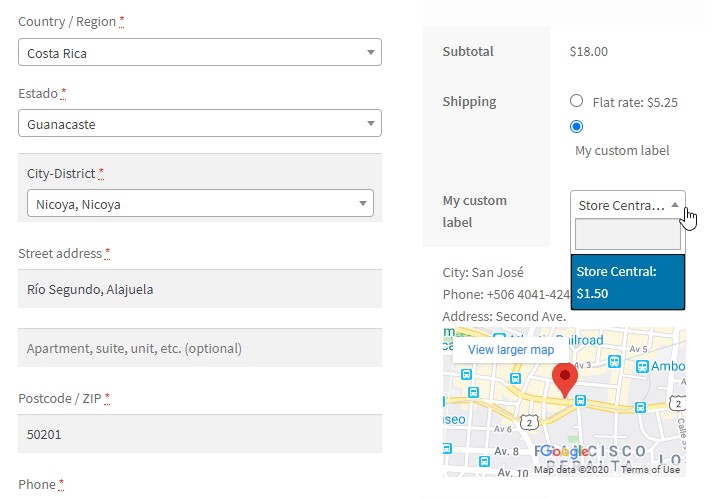 Filtering stores by Country