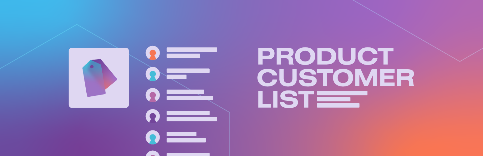 WordPress 外掛 Product Customer List for WooCommerce 的封面圖片。