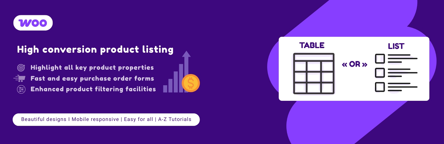 WordPress 外掛 WooCommerce Product Table Lite 的封面圖片。