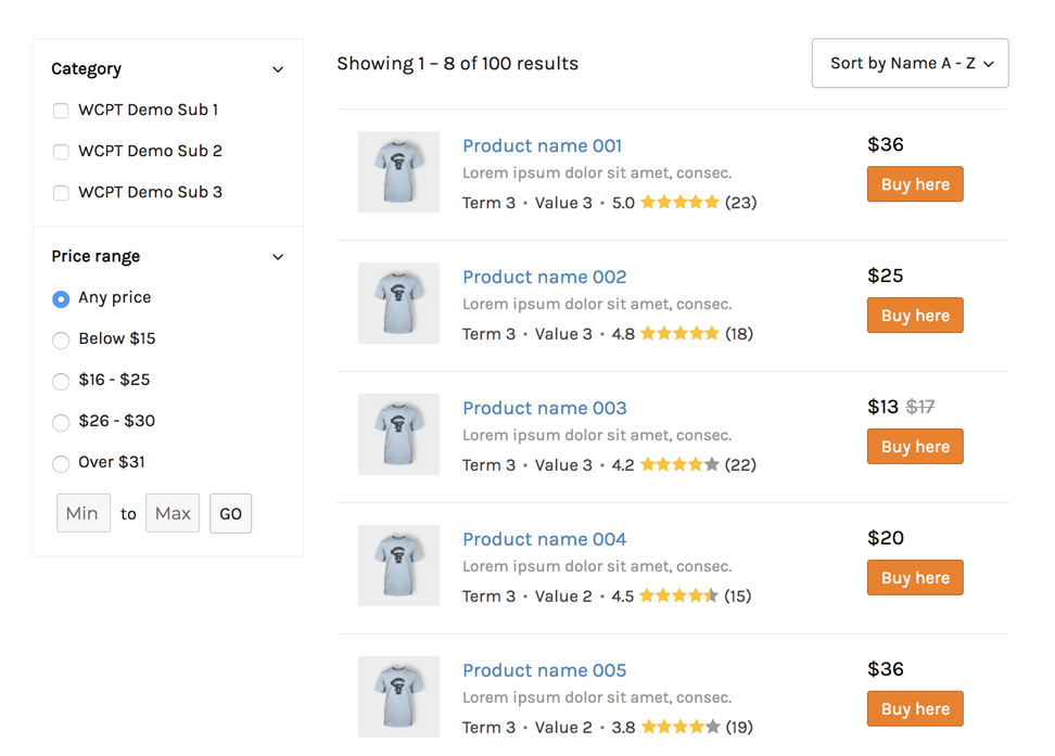 WooCommerce Product Table Lite – Plugin WordPress