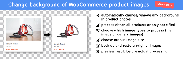 Remove products background for WooCommerce