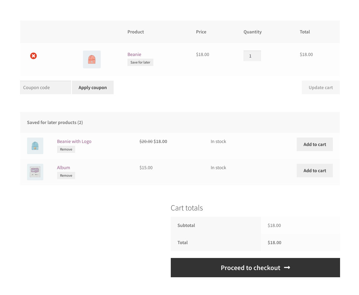 WPC Save For Later for WooCommerce - Screenshot 1