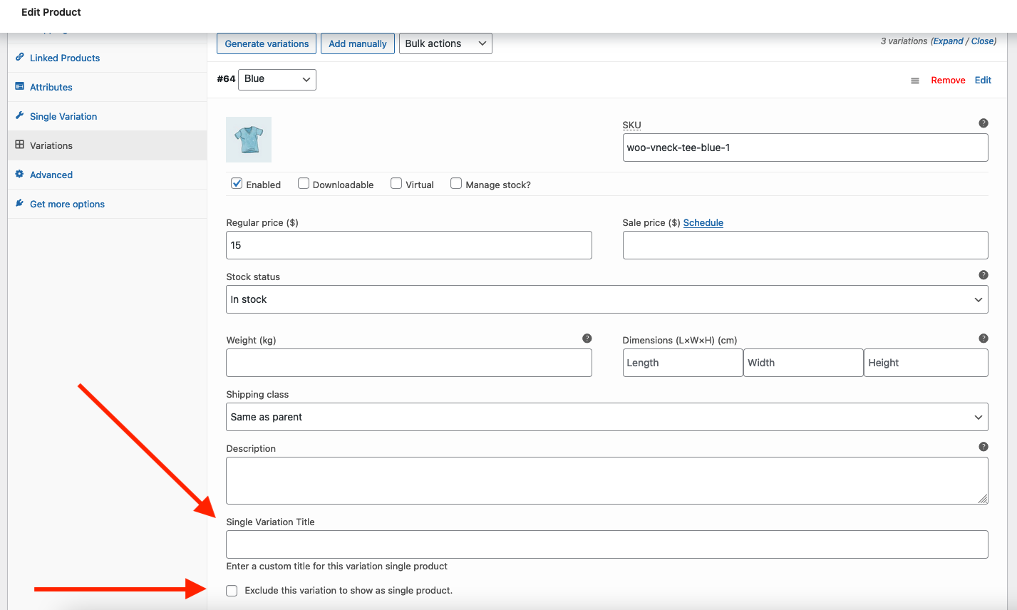 Variations as Single Product – Display Single Variation for WooCommerce