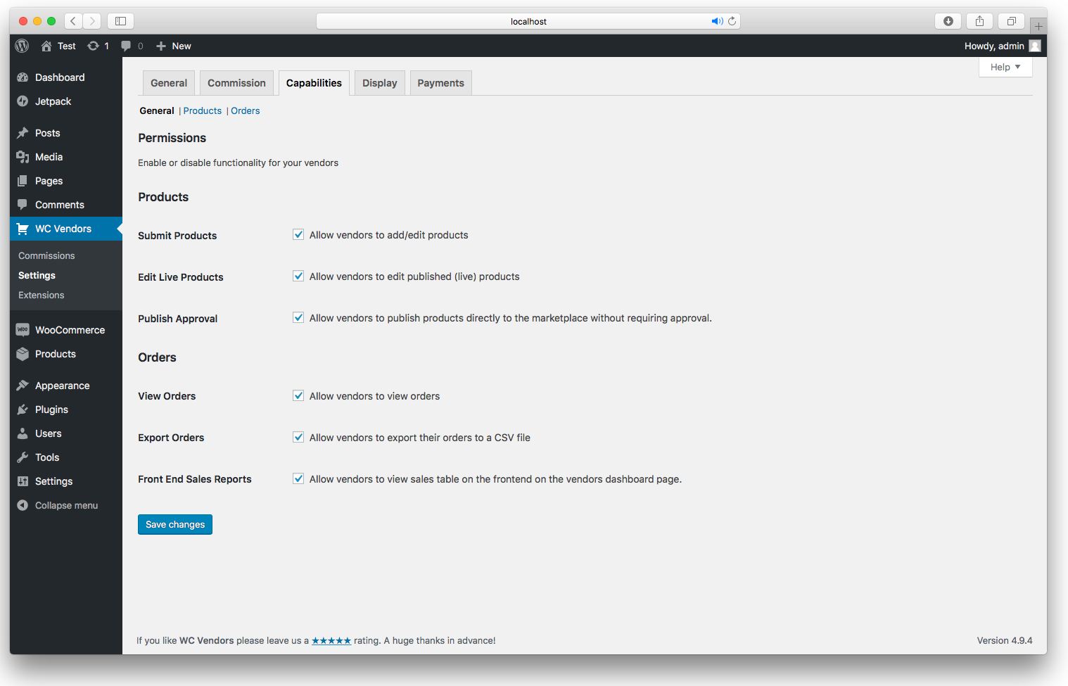 Capabilities General - Product and order functionality